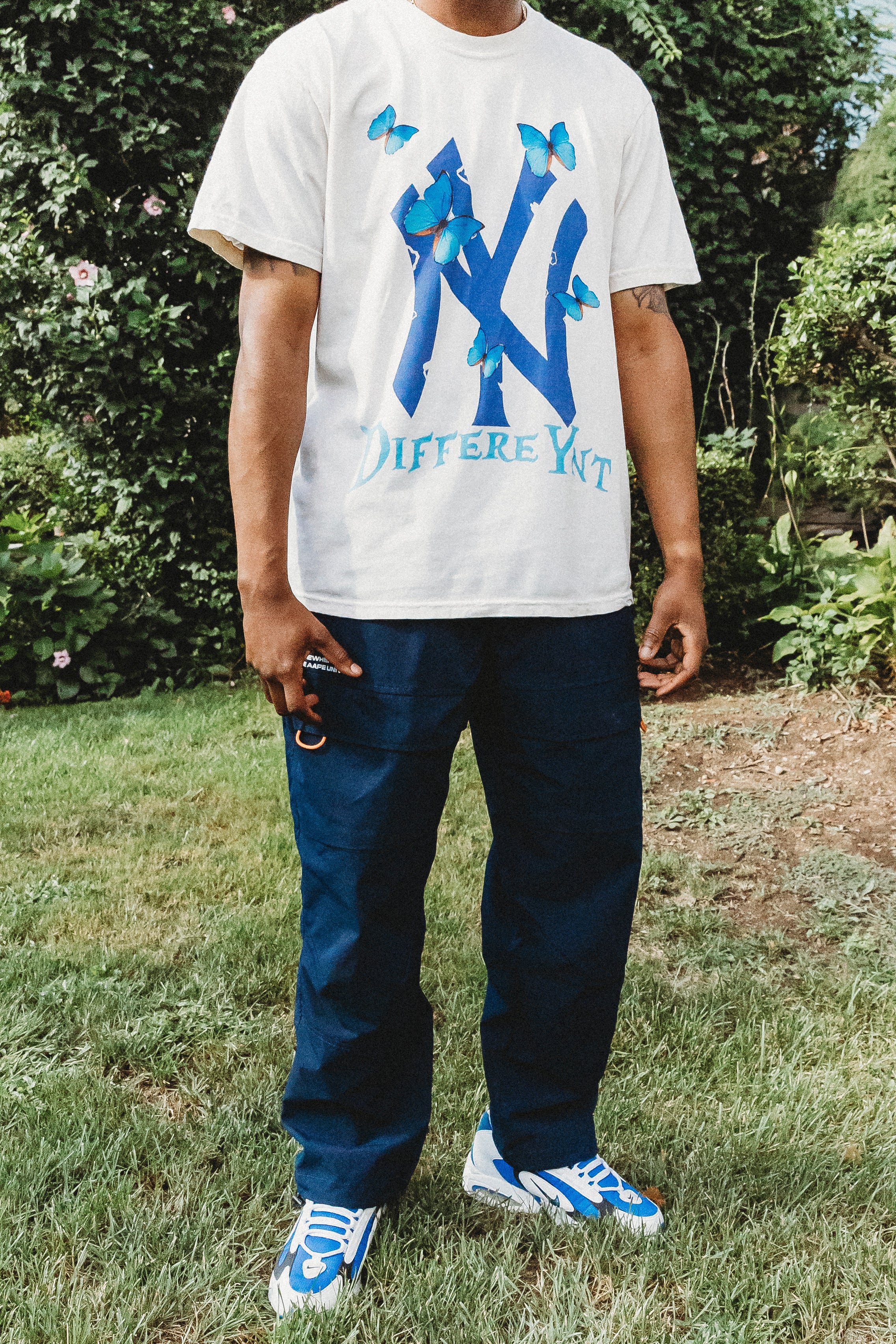 Cream/Blue "New York" Shirt