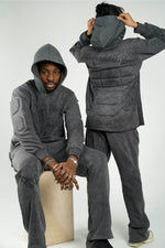 Load image into Gallery viewer, Acid Black “LettYng Go” Hoodie
