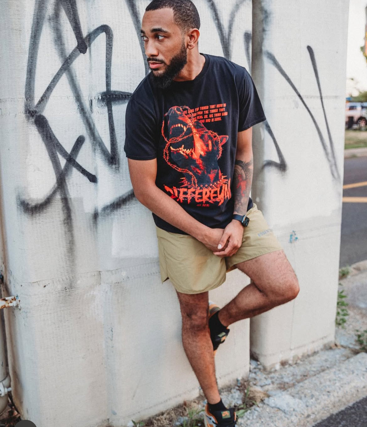 Black "Barbed WiYre" Shirt