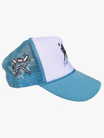 Load image into Gallery viewer, White/Baby Blue &quot;New York&quot; Trucker Hat
